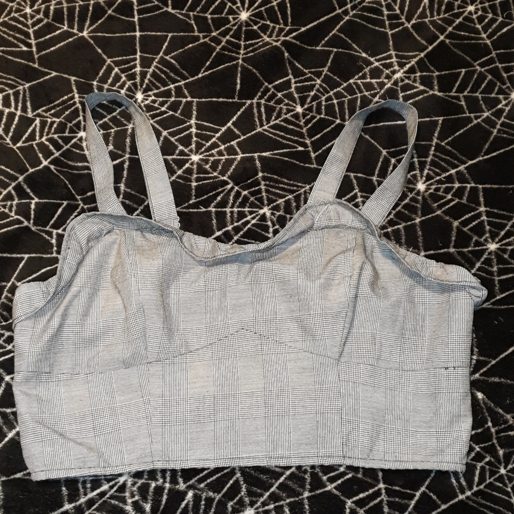 Forever 21 Grey Zip Bra Top
